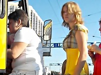 If you don’t like the yellow color very much you should see this upskirt movie and look up yellow skirt of the chick that doesn’t know to demonstrate the nude ass on the hidden camera